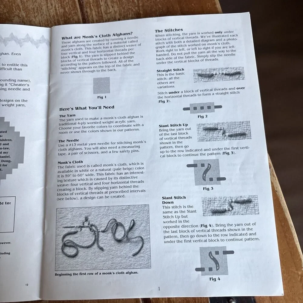 Learn To Make Monks Cloth Afghans American School of Needlework 1295 Magly